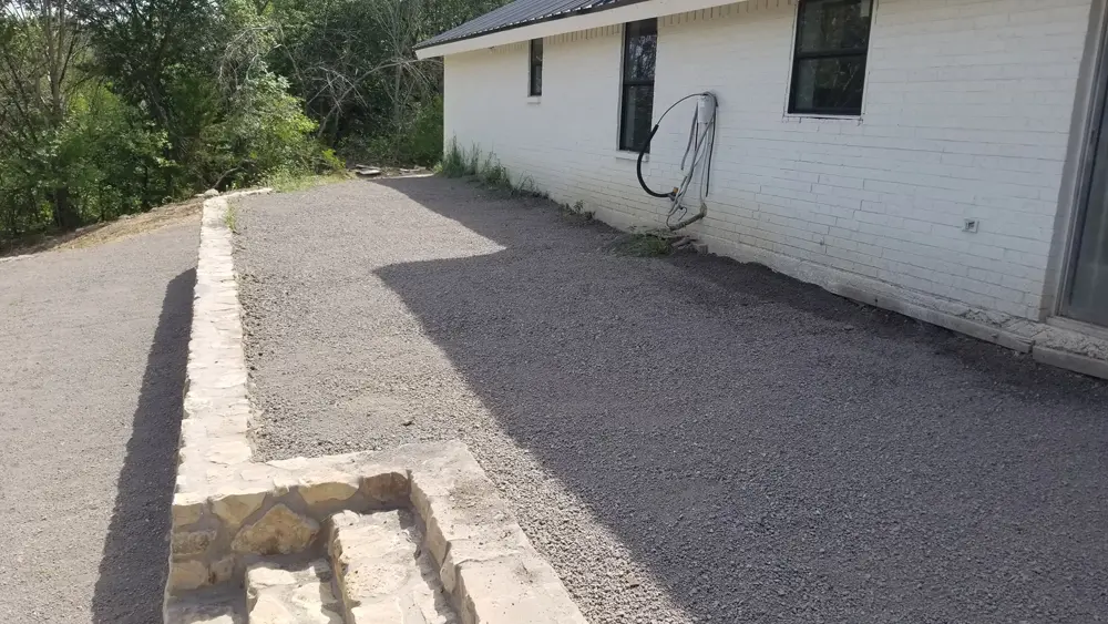 Dirt work and site preparation on a Grayson County property